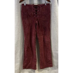 Vintage Boutique Europa Burgundy Leather Pants Size 8 Western‎ Cowgirl